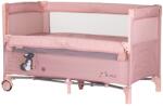 Chipolino Patut pliabil Chipolino Relax pink marshmallow cu laterala culisanta (KOSIRE259PM) - esell