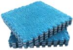  Set 10 Piese Covor tip Puzzle, Flippy, Spuma EVA, Pufos, 30 x 30 x 1 cm, Albastru (128904)