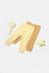 BabyCosy Set 2 pantaloni Bamboo, galben, BabyCosy, 50%bumbac+50% bambus (Marime: 9-12 luni) (BC-CSYB9031-9) - esell