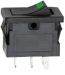  Interupator basculant 1 circuit 3 pini OFF-ON LED verde 12V 15A cu retinere (09027ZO) - esell