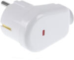 PLASTROL Stecher Shuko iesire laterala alb cu martor LED WT-16U/S/WE Plastrol (WT-16U/S/WE)