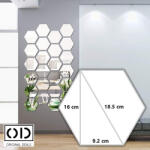  Oglinda Autoadeziva pentru Decor si Design Interior, Model Hexagon, din PVC Acrilic Premium - XL, Compatibilitate Perete, Lemn, Metal, Sticla, Universal, Material Acrilic PVC, Calitate DA Profesionala
