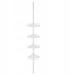 VASAGLE Raft pentru baie/dus, Vasagle, reglabil, inox, 4 rafturi, alb, 85-305 cm (2116_1)