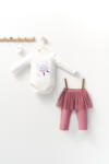 Tongs baby Set 2 piese cu body si pantalonasi cu tulle pentru fetite Monster, Tongs baby (Culoare: Roz, Marime: 18-24 Luni) (tgs_4412_6)