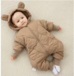  Combinezon de Iarna, Flippy, pentru Bebelusi, din Bumbac, cu Urechi, Mansete Elastice, Unisex, 66 cm, Maro (131870)