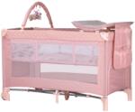 Chipolino Patut pliabil cu saltea de infasat Chipolino Luna pink marshmallow (KOSILU254PM) - esell