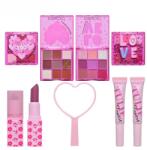  Set de Machiaj Kevin&Coco Tulip Love Gift Box, 22 Culori, 2 Palete de Farduri, 2 Lip Gloss-uri, 2 Rujuri și Oglindă Inimioară, Design Lalele, 15.7 x 21 x 4 cm, Multicolor (126649)