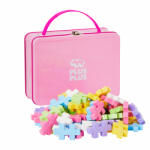 Plus-Plus Set constructie Plus-Plus, 70 piese mari, portabil, in cutie metalica, culori pastelate (PP3275) - esell