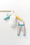 Tongs baby Set cu pantalonasi si body cu maneca lunga pentru bebelusi Monster, Tongs baby (Marime: 18-24 Luni, Culoare: Turcoaz) (tgs_4403-2)
