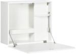ART Birou de perete, suspendat, pliabil, MDF, cu raft, alb, max 40 kg, 60x21.5x50 cm (AR161555) - esell