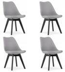 ARTOOL Set 4 scaune bucatarie/living, Artool, Mark, PP gri, picioare negre, 49x55.5x82.5 cm (3754_1SP)