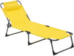  Sezlong 5Five Beach Chair, cadru metalic, pliere compacta, 173x56x27 cm, galben (JJ-202812)