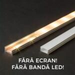 PHENOM Profil U din aluminiu pentru benzi LED 2000x17x8mm Phenom (41010A2) - esell
