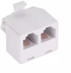  Adaptor telefonic 6P4C RJ11 tata la 2 mama (TEL0023-1)