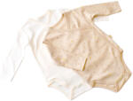 BabyCosy Set 2 body-uri cu maneca lunga petreceute bebe unisex -100% bumbac organic - Crem cu buline, BabyCosy (Marime: 6-9 luni) (BC-CSY5757-6)