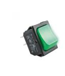 Somogyi Elektronic Comutator basculant ON-OFF cu retinere 250V 10A 2 circuite cu bec verde incastrare 31x22mm R13-117 Somogyi Elektronic (STV 02) - esell