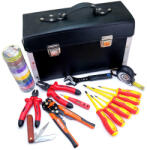 RICHMANN Trusa 14 scule pentru electrician 1000V + geanta din piele transport si depozitare, Richmann Exclusive (C2090) - esell