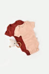 BabyCosy Set 2 body-uri bebe unisex din bumbac organic si modal - Caramiziu/Somon, BabyCosy (Marime: 0-3 Luni) (BC-CSYM11213-0)