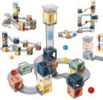  Set piese magnetice de constructie, Flippy, Cu tobogane si bile, 41 piese, Multicolor (103628)