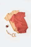 BabyCosy Set 2 body-uri bebe unisex -100% bumbac organic - Mustar/ Scortisoara, BabyCosy (Marime: 18-24 Luni) (BC-CSY3023-18)