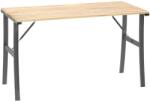  Masa de gradina cu cadru metalic si blat din lemn impregnat, 120x60x71 cm, natur (MEB-6582)