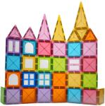  Set 88 Piese Magnetice de Constructie, Flippy, Piese 5.5 cm, Magnetic Tiles, Forme Geometrice, 3 Ani, ABS, Magnet, 27.5 x 21.5 x 17 cm, Multicolor (127375)