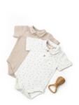 BabyCosy Set 2 body-uri cu guler TeddyBear, BabyCosy, 100% bumbac (Marime: 6-9 luni) (BC-CSYM7100-6)