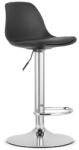 ARTOOL Scaun de bucatarie/bar, Artool, Hoga, rotativ, PP negru, picior metal argintiu, 38x40x81-102 cm (3774_1)