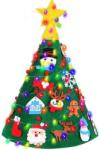 Bambinice Brad de Craciun din Fetru model Conic 3D, 90x55cm, 18 decoratiuni si banda LED inclusa Bambinice BN038 (B39017754)