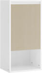 VASAGLE Dulap de baie de perete cu 3 polite, usa cu directie de deschidere reglabila, 30x40x80 cm, alb cu bej (EZ-BBK742N01)