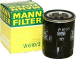 Mann Filter Filtru de Ulei Auto W610/3 Filtru de ulei auto pentru Mitsubishi Pajero/Lancer/Colt W610/3 (W610/3)