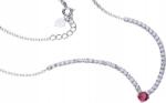 Lovrin Ezüst nyaklánc 925 elegáns cirkóniákkal és piros kővel 5, 00g s (Lovrin 52058)