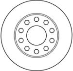 TRW DF4186 Féktárcsa, hátsó, 245mm, 10 lyuk