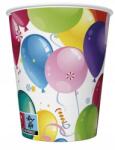 Pol-Mak Szülinapi papírpohár Színes Konfetti Lufi 8db-os (5901646025462)