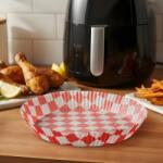 bemada Air fryer sütőpapír - olaj nélküli sütőhöz - kockás, kör - 23 cm - 50 db / csomag, BW1032B