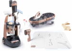 Smoby Set cărucior de curățenie cu fier de călcat cu aburi Rowenta Trolley Upright Hoover Smoby și aspirator vertical cu sunete cu masă de călcat (SM330326-8)