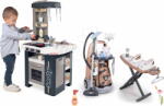 Smoby Set cărucior de curățenie și bucătărie electronică Rowenta Trolley Vacuum Cleaner Smoby și aspirator cu sunete și masă de călcat (SM330325-4)