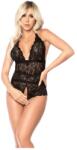 Mapalé - nyitott csipke body (fekete) - sexshopcenter