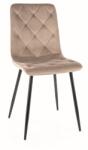 SIGNAL MEBLE Jerry Velvet étkező szék fekete láb/ sötét bézs (Bluvel 40)