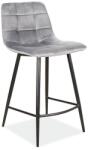 Signal Mila H-2 velvet bárszék fekete láb/ szürke bluvel 14