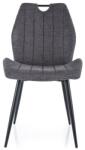 SIGNAL MEBLE Arco Brego étkező szék fekete láb/ sötét szürke 18