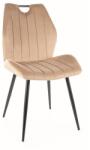 SIGNAL MEBLE Arco Velvet étkező szék fekete láb/ bézs (Bluvel 28)