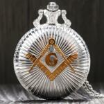HARAHU Джобен часовник Freemasonry - Сребърен / Златен KP5818 Часовници