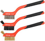 Yato Drótkefe Klt. 3 Részes 180 mm Műanyag Nyéllel (YT-6351) - platinashop