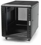 StarTech - 4 oszlopos 12U szerver rack szekrény, zárható 19" - RK1236BKF (RK1236BKF) - firstshop