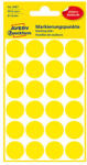 Avery-Zweckform címkék 18mm, sárga, 24 címke, jelölő, 4 db-os csomag, 3007, kézíráshoz