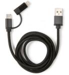 Kikkerland USB Lightning + USB Type C Átalakító Fekete 1m US237-BK (US237-BK)