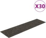 vidaXL 30 db antracitszürke lépcsőszőnyeg öntapadós téglalap alakú 3365729 (3365729)