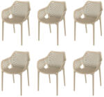 Intenso Étkező szék szett 6 db - Intenso D-980, bézs