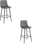  Valora POZZA konyhai szék, sötétszürke, bársony, fekete lábak, 2 db